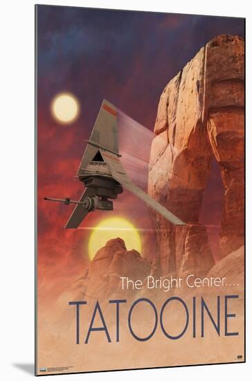 Star Wars: Tatooine - Visit Tatooine by Russell Walks 23-Trends International-Mounted Poster