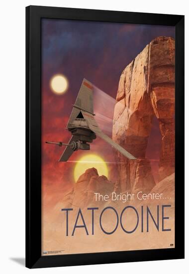 Star Wars: Tatooine - Visit Tatooine by Russell Walks 23-Trends International-Framed Poster