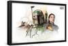 Star Wars: The Book of Boba Fett - Boba and Fennec Shand Illustrated-Trends International-Framed Poster