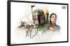 Star Wars: The Book of Boba Fett - Boba and Fennec Shand Illustrated-Trends International-Framed Poster
