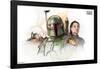 Star Wars: The Book of Boba Fett - Boba and Fennec Shand Illustrated-Trends International-Framed Poster