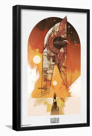 Star Wars: The Book of Boba Fett - Boba and Firespray-Trends International-Framed Poster