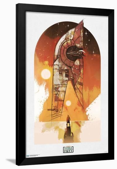 Star Wars: The Book of Boba Fett - Boba and Firespray-Trends International-Framed Poster