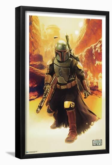 Star Wars: The Book of Boba Fett - Boba In Canyon-Trends International-Framed Poster