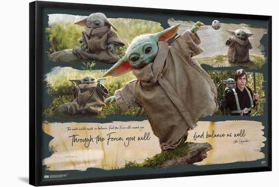 Star Wars: The Book of Boba Fett - Grogu Jedi Training-Trends International-Framed Poster