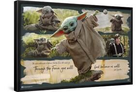 Star Wars: The Book of Boba Fett - Grogu Jedi Training-Trends International-Framed Poster