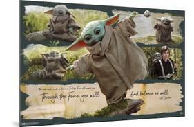 Star Wars: The Book of Boba Fett - Grogu Jedi Training-Trends International-Mounted Poster