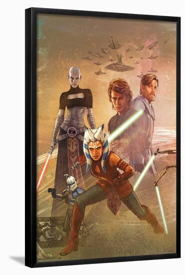 Star Wars: The Clone Wars - Celebration Mural-Trends International-Framed Poster