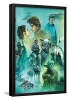 Star Wars: The Empire Strikes Back - Celebration Mural-Trends International-Framed Poster