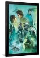 Star Wars: The Empire Strikes Back - Celebration Mural-Trends International-Framed Poster