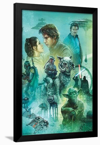 Star Wars: The Empire Strikes Back - Celebration Mural-Trends International-Framed Poster