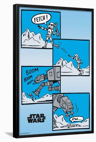 Star Wars: The Empire Strikes Back - Comic Panels-Trends International-Framed Poster