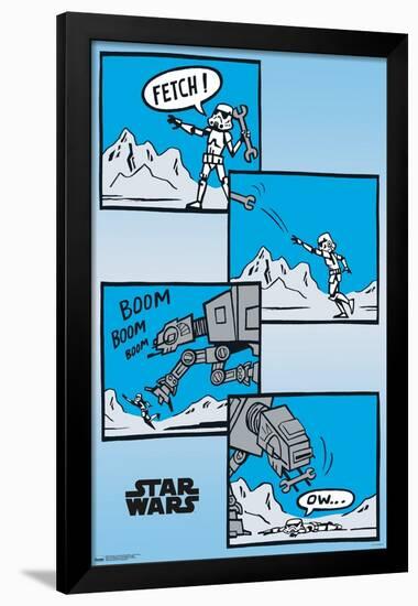 Star Wars: The Empire Strikes Back - Comic Panels-Trends International-Framed Poster