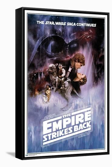 Star Wars: The Empire Strikes Back - One Sheet (No Billing Block)-Trends International-Framed Stretched Canvas