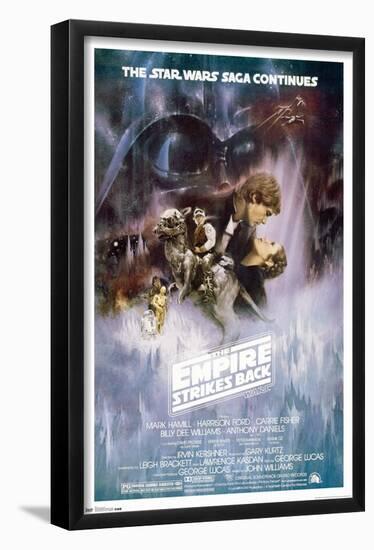 Star Wars: The Empire Strikes Back - The Saga Continues One Sheet Premium Poster-null-Framed Poster