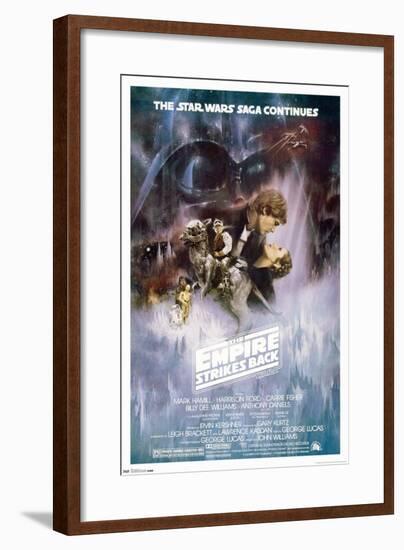 Star Wars: The Empire Strikes Back - The Saga Continues One Sheet Premium Poster-null-Framed Poster