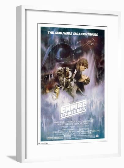 Star Wars: The Empire Strikes Back - The Saga Continues One Sheet Premium Poster-null-Framed Poster