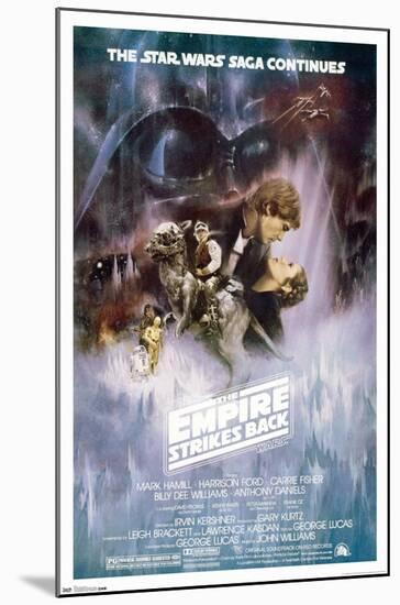 Star Wars: The Empire Strikes Back - The Saga Continues One Sheet Premium Poster-null-Mounted Poster