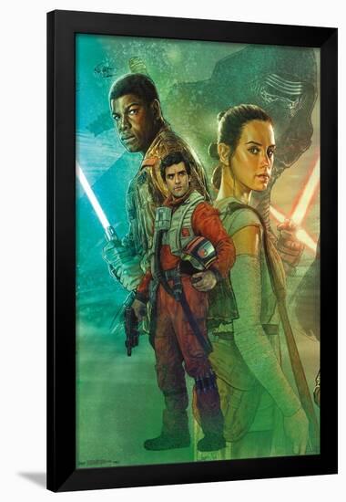 Star Wars: The Force Awakens - Celebration Mural-Trends International-Framed Poster