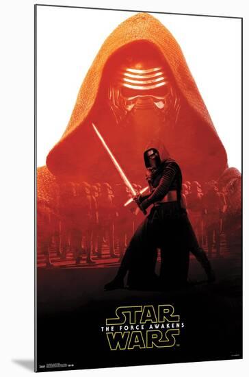 Star Wars: The Force Awakens - Kylo Ren Badge-Trends International-Mounted Poster