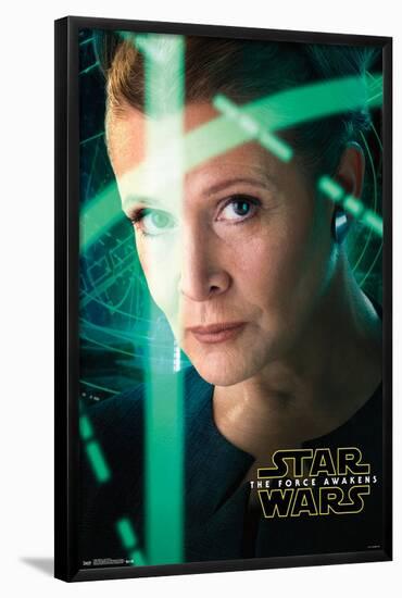 Star Wars: The Force Awakens - Leia Portrait-Trends International-Framed Poster