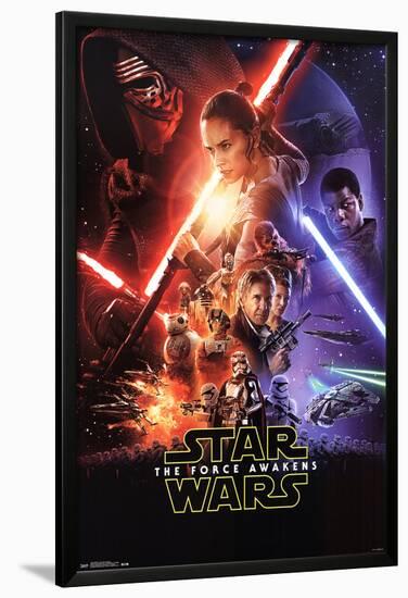 Star Wars: The Force Awakens- One Sheet-null-Lamina Framed Poster