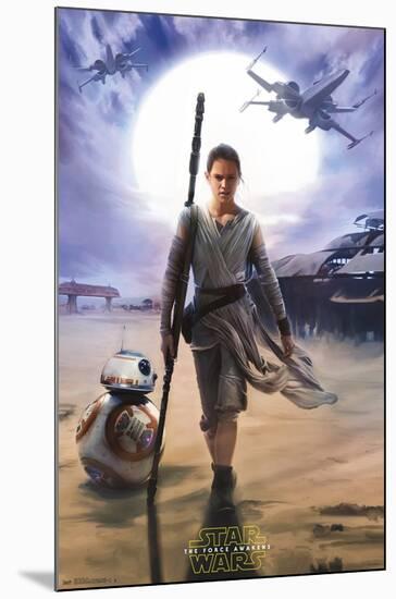 Star Wars: The Force Awakens - Rey-Trends International-Mounted Poster