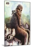 Star Wars: The Last Jedi - Wookiee And Porg-Trends International-Mounted Poster