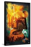 Star Wars: The Mandalorian - Boba Fett By Joe Corroney-Trends International-Framed Poster