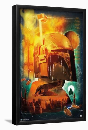 Star Wars: The Mandalorian - Boba Fett By Joe Corroney-Trends International-Framed Poster