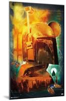 Star Wars: The Mandalorian - Boba Fett By Joe Corroney-Trends International-Mounted Poster
