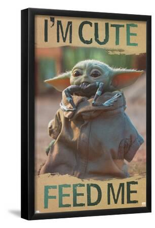 Star Wars: The Mandalorian - Feed Me Premium Poster--Framed Poster