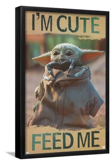 Star Wars: The Mandalorian - Feed Me Premium Poster--Framed Poster