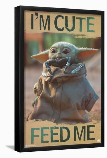 Star Wars: The Mandalorian - Feed Me-Trends International-Framed Poster