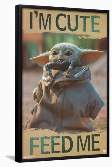 Star Wars: The Mandalorian - Feed Me-Trends International-Framed Poster