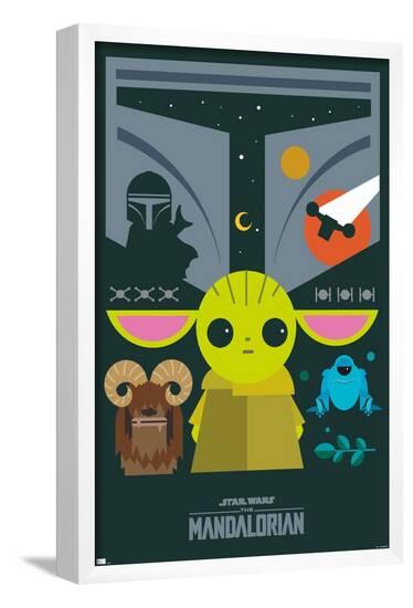 Star Wars: The Mandalorian - Geo Pop Group Premium Poster--Framed Poster