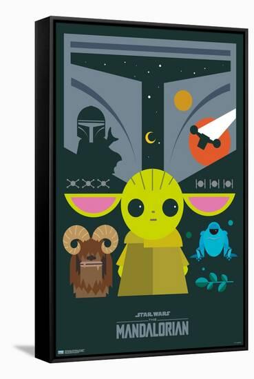Star Wars: The Mandalorian - Geo Pop Group-Trends International-Framed Stretched Canvas