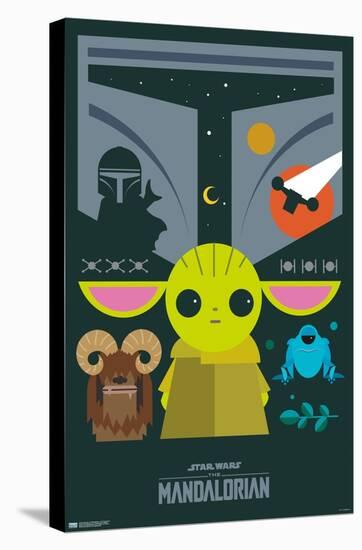 Star Wars: The Mandalorian - Geo Pop Group-Trends International-Stretched Canvas