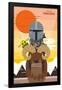 Star Wars: The Mandalorian - Geo Pop Sunset-Trends International-Framed Poster