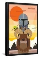 Star Wars: The Mandalorian - Geo Pop Sunset-Trends International-Framed Poster