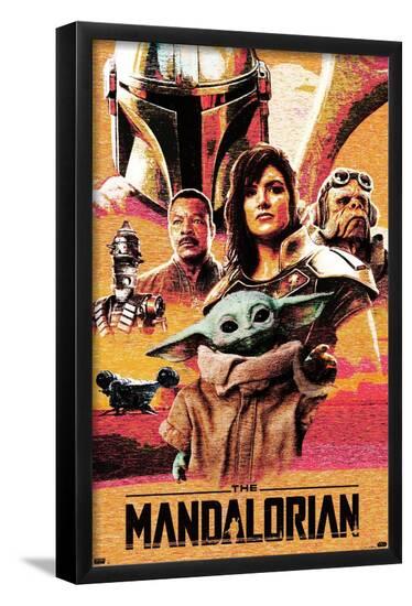 Star Wars: The Mandalorian - Group Collage Premium Poster--Framed Poster