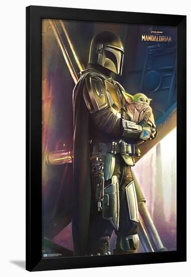 Star Wars: The Mandalorian - Held-Trends International-Framed Poster