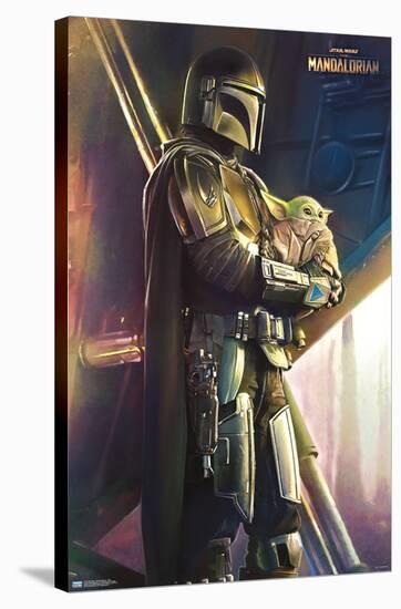 Star Wars: The Mandalorian - Held-Trends International-Stretched Canvas