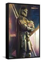 Star Wars: The Mandalorian - Held-Trends International-Framed Stretched Canvas