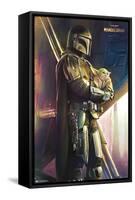 Star Wars: The Mandalorian - Held-Trends International-Framed Stretched Canvas