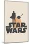 Star Wars: The Mandalorian - Mando and Sleeping The Child Illustration-Trends International-Mounted Poster