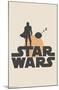 Star Wars: The Mandalorian - Mando and Sleeping The Child Illustration-Trends International-Mounted Poster