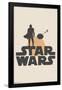 Star Wars: The Mandalorian - Mando and Sleeping The Child Illustration-Trends International-Framed Poster