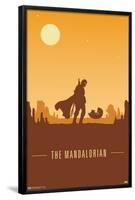 Star Wars: The Mandalorian - Mando and The Child at Dusk-Trends International-Framed Poster