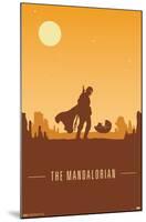Star Wars: The Mandalorian - Mando and The Child at Dusk-Trends International-Mounted Poster